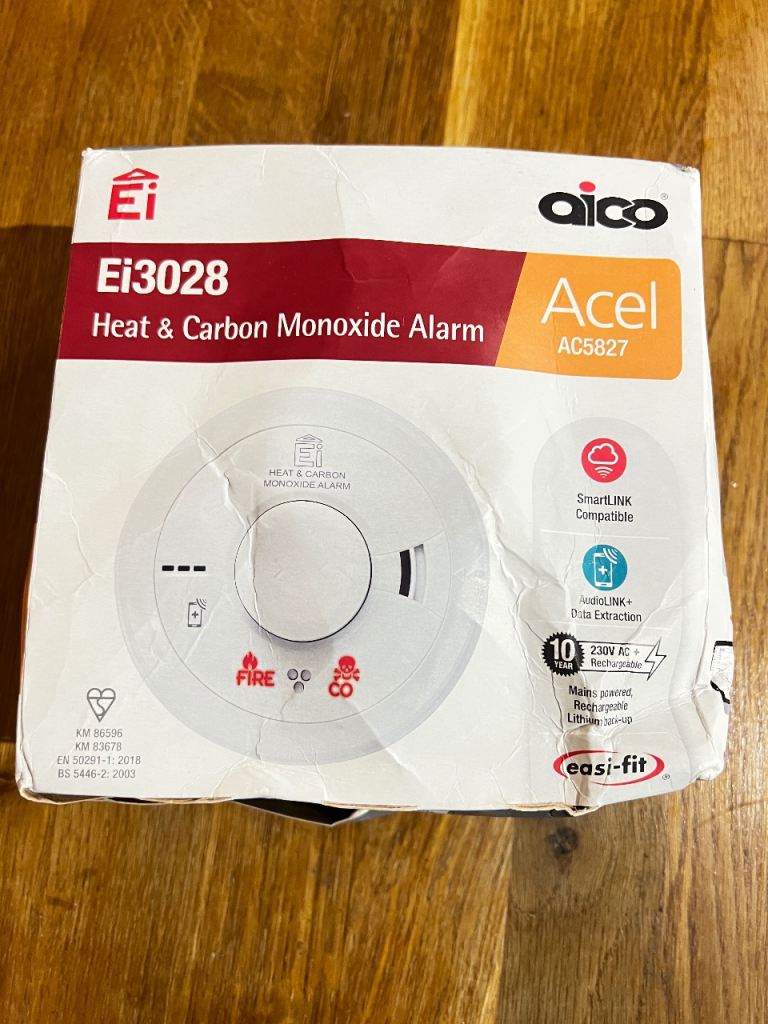 Aico EI3028 heat & carbon monoxide alarm expiry Nov36