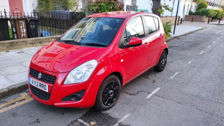 SUPERB RED SUZUKI SPLASH, 2013, LONG MOT, Hatchback, Manual, 996 (cc), 5 doors - ONLY £21 Tax