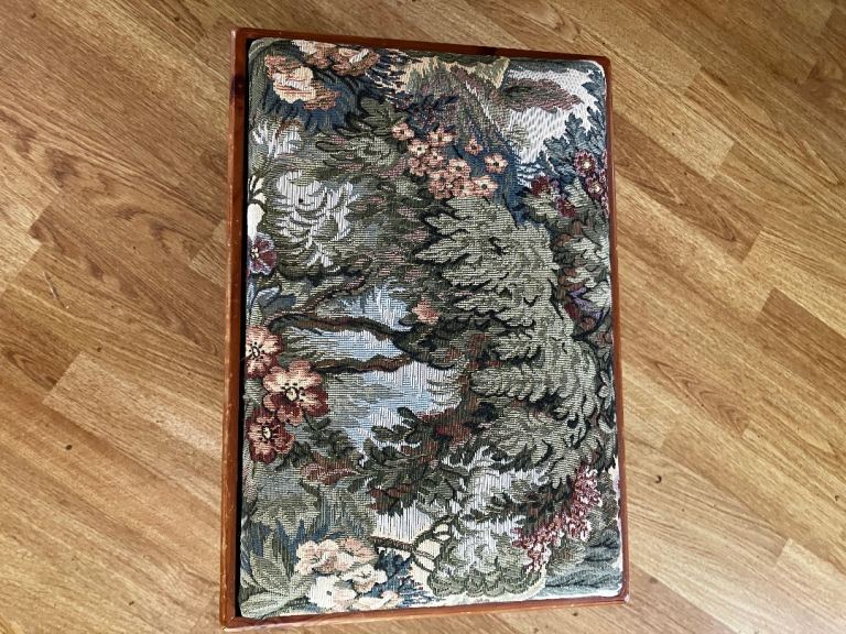 Tapestry top sewing box