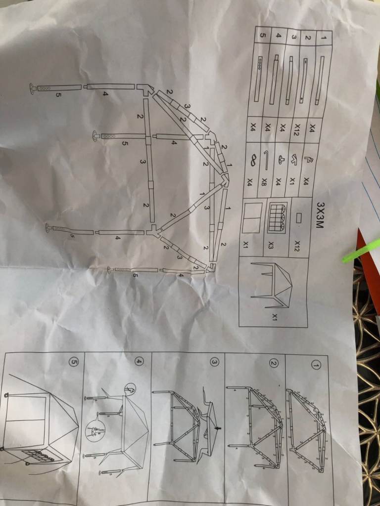 Gazeebo 3m x 3m structure
