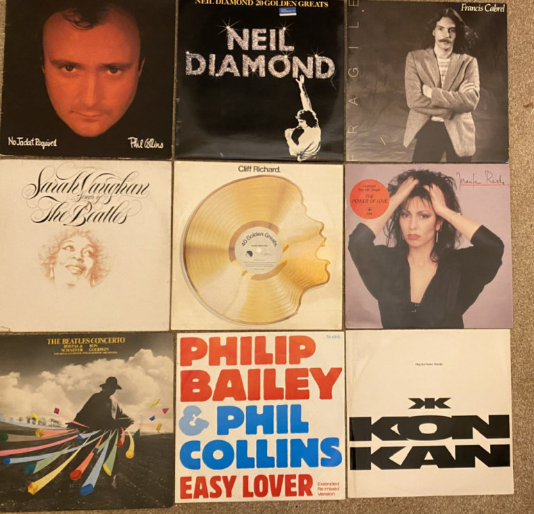 Phil Collins, Neil Diamond, Cliff Richard, Jennifer Rush, etc, Lp's