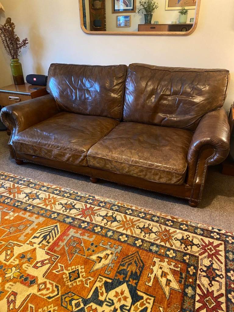 TIMOTHY OULTON HALO BALMORAL 3-seater leather sofa