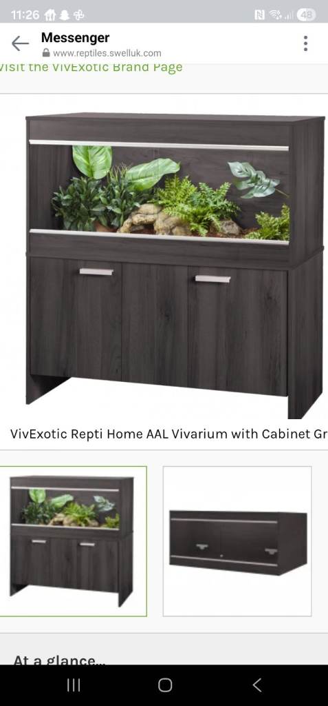 Vivarium with cabinet