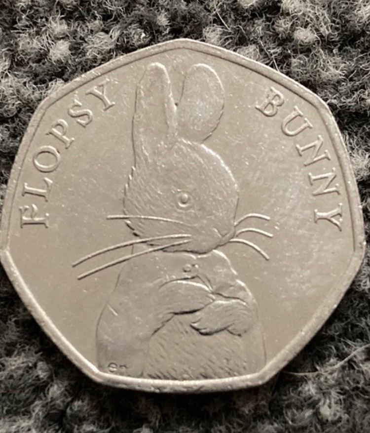 Flopsy Bunny 50p Coin - Peter Rabbit Series, 2018 Edition