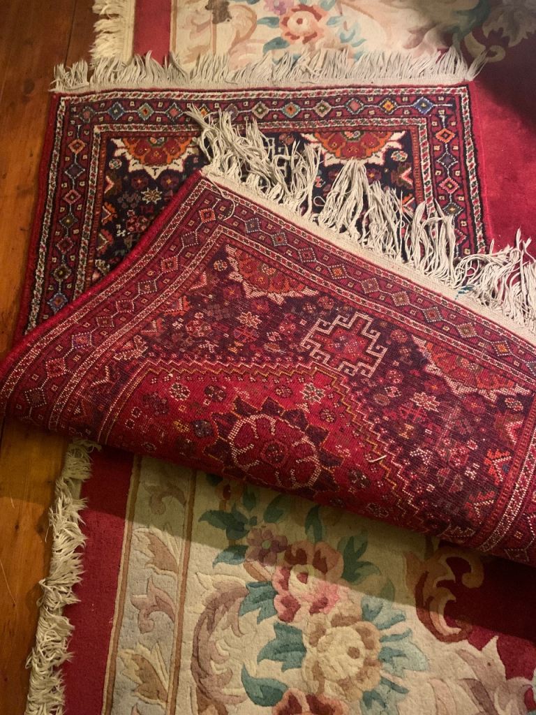 Handmade Vintage Quasqui Persian carpet