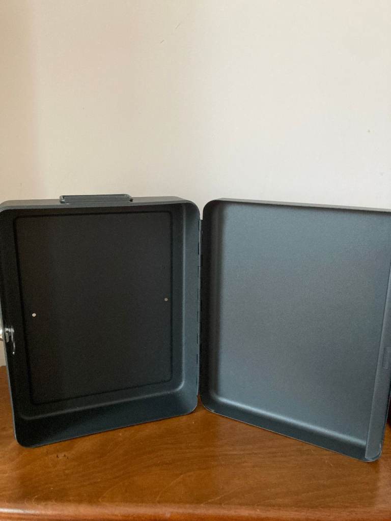 Lockable Wall Mounted Important Document Metal Cabinet (A4 Size) in Black Colour 