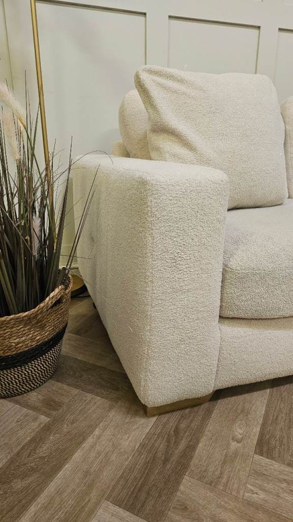 Oak Furniture Land Cream Corner Sofa (Delivery Available)