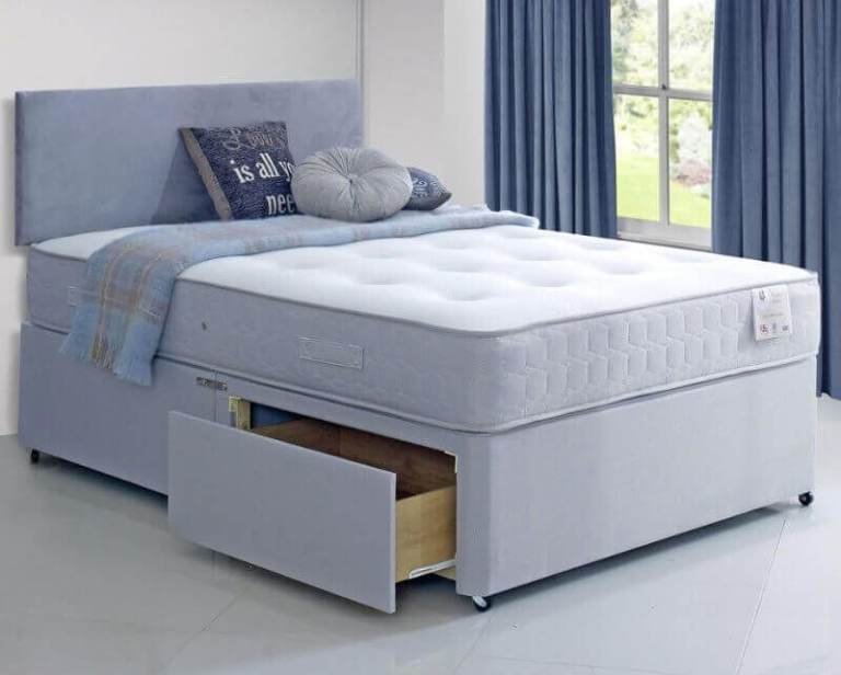 >>>>🚛Luxury DIVAN 4FT6 Double Bed 😘With Mattress & Storage Drawers ❤️15% OFF💥Order COD🚚