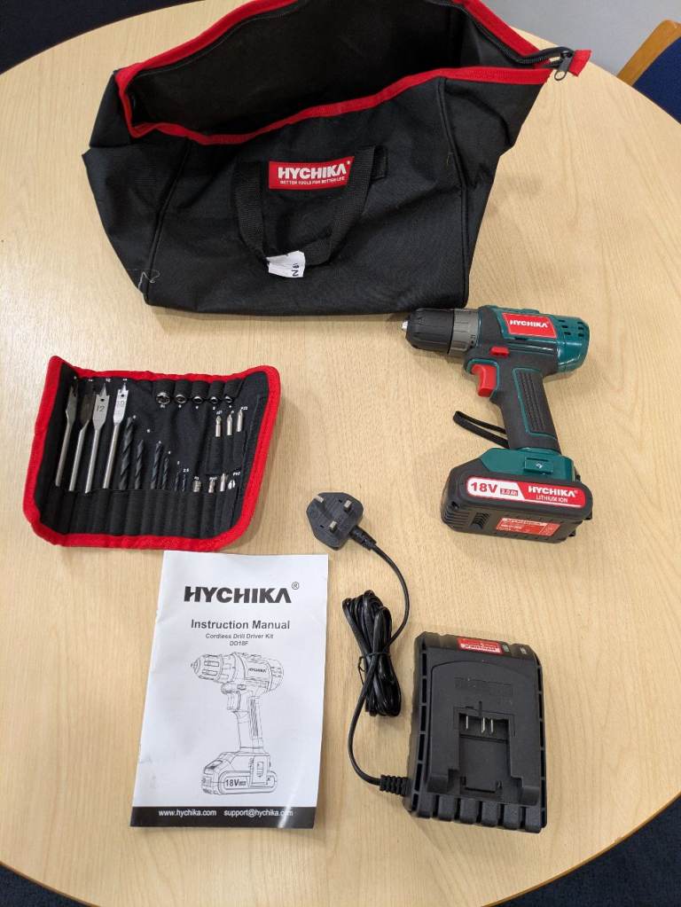Hychika battery powered drill set 