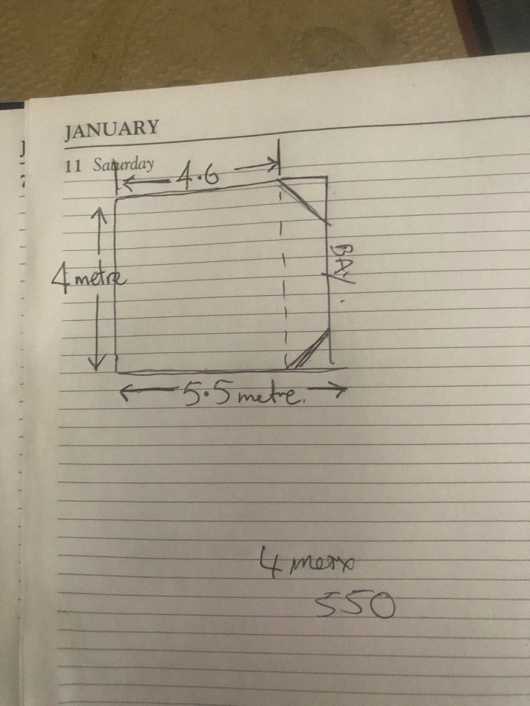 Wilton carpet professional cut into to large pieces 
