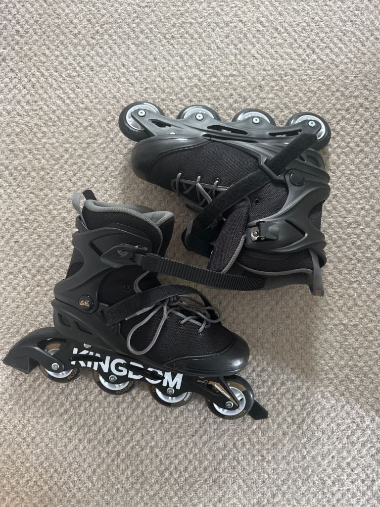 Kingdom Black Roller Skates - Good Condition