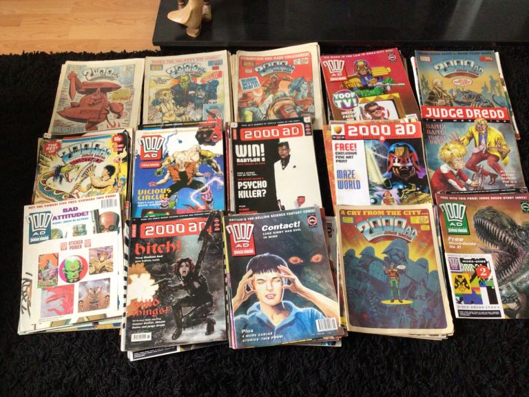 100 + 2000 ad comics 1980s+ 1990s £60 the lot