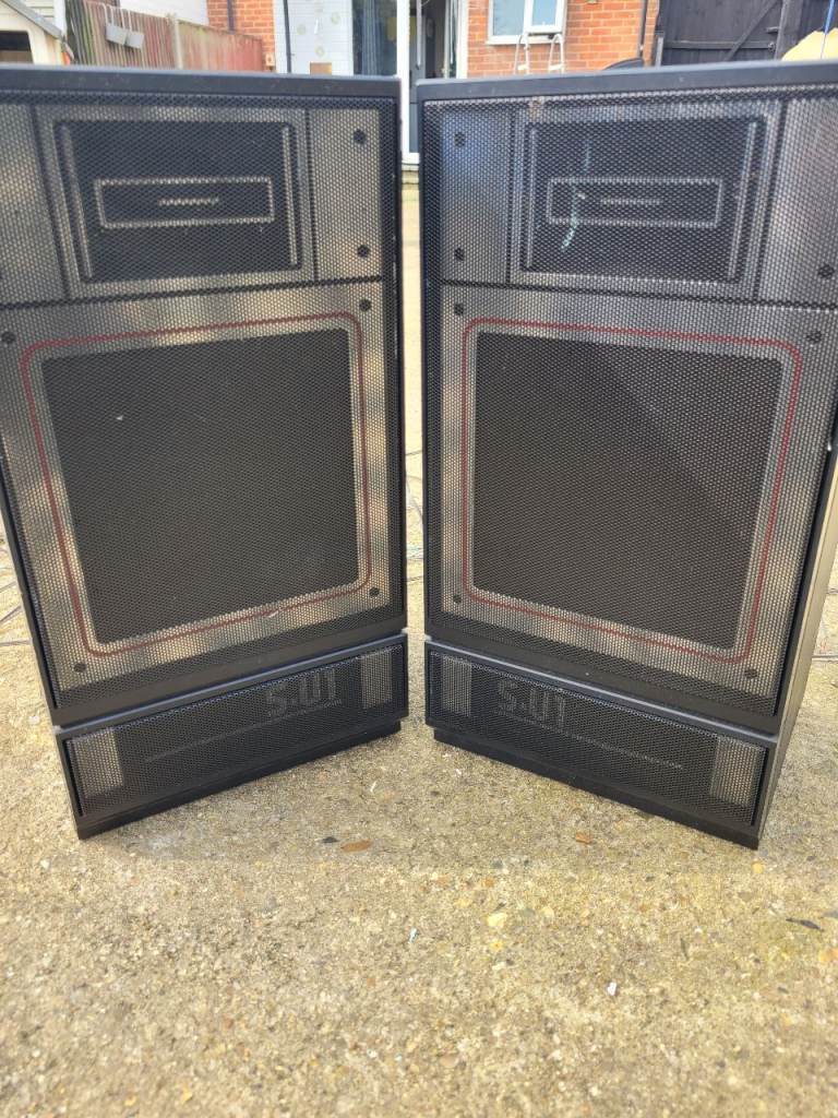 vintage Memorex 302 3-way bass reflex Speakers UNTESTED Read Description