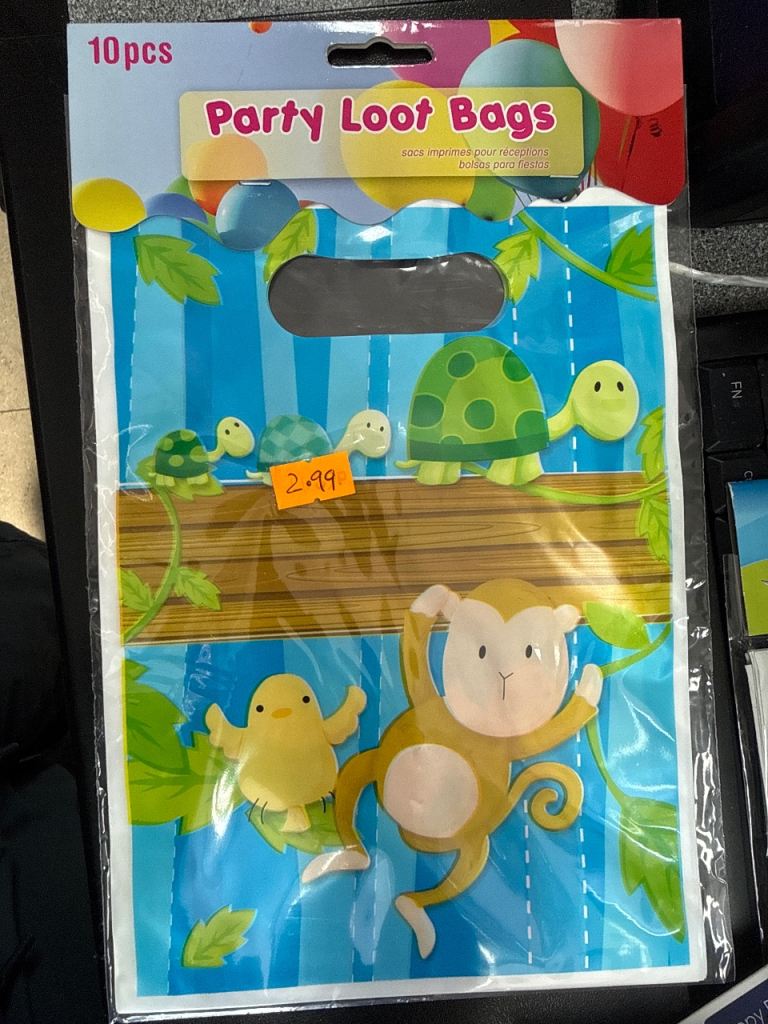 New Party Loot Bags - 10 Pcs, Animal Theme