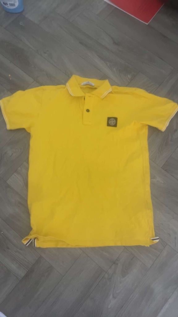 Stone Island Junior Yellow Polo Shirt – Good Condition