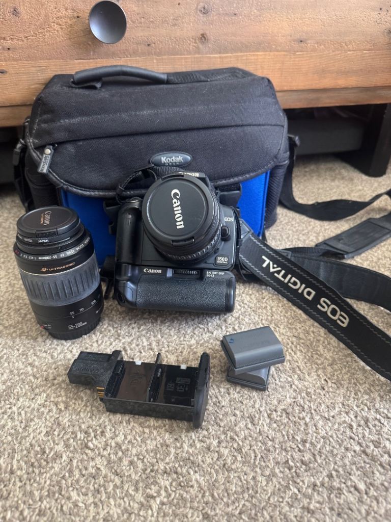 Canon EOS Digital Camera Kit with 55-200mm Lens & 18mm-55mm Len +Carry Bag