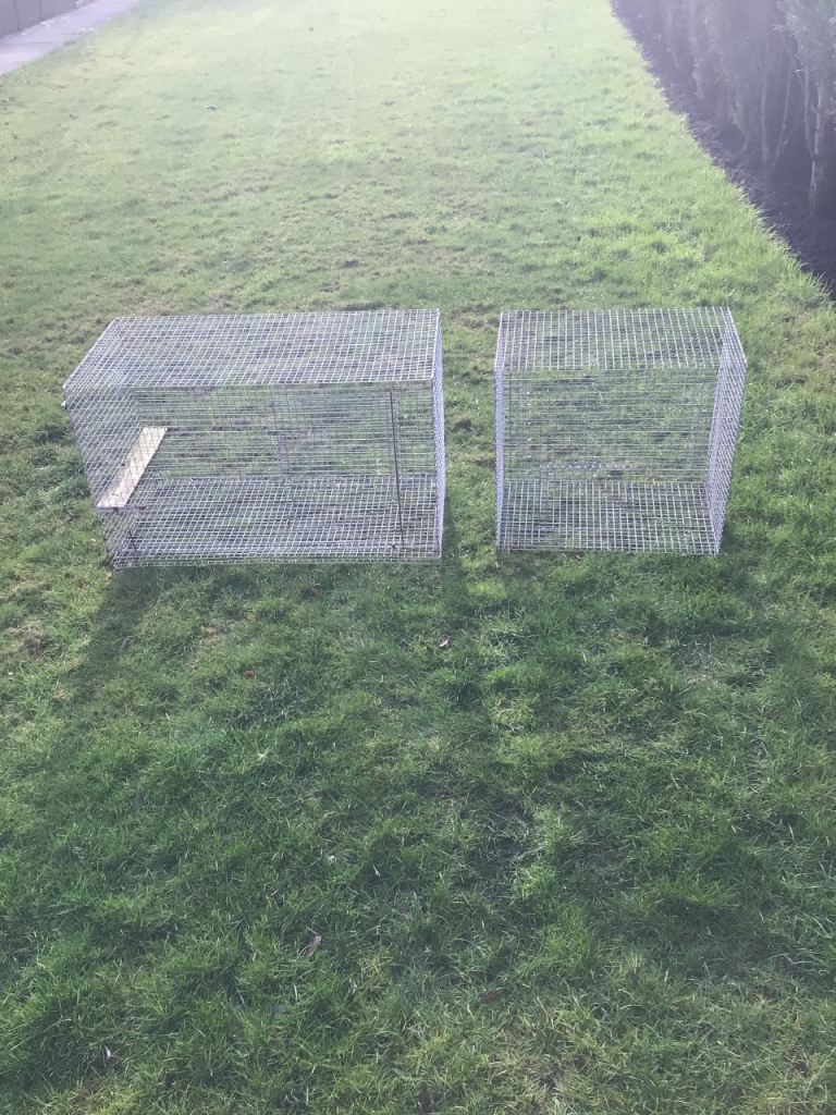 Two  separate strong chinchilla cages