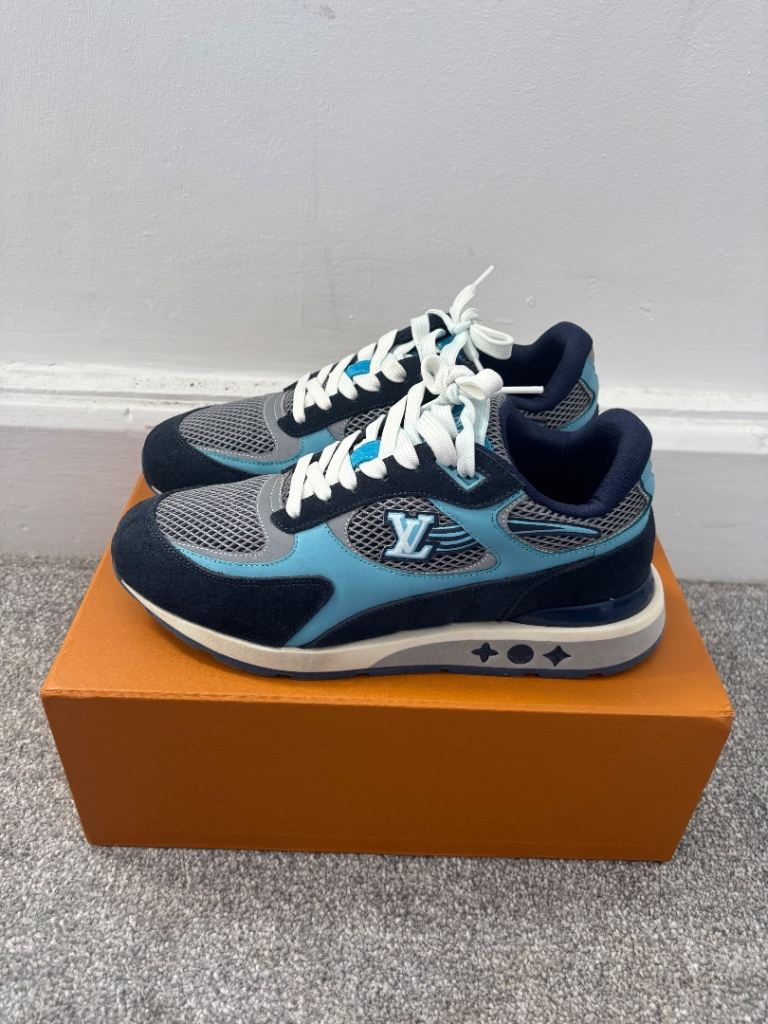 Louis Vuitton Trainers – Blue, Grey & Black, As Good As New
