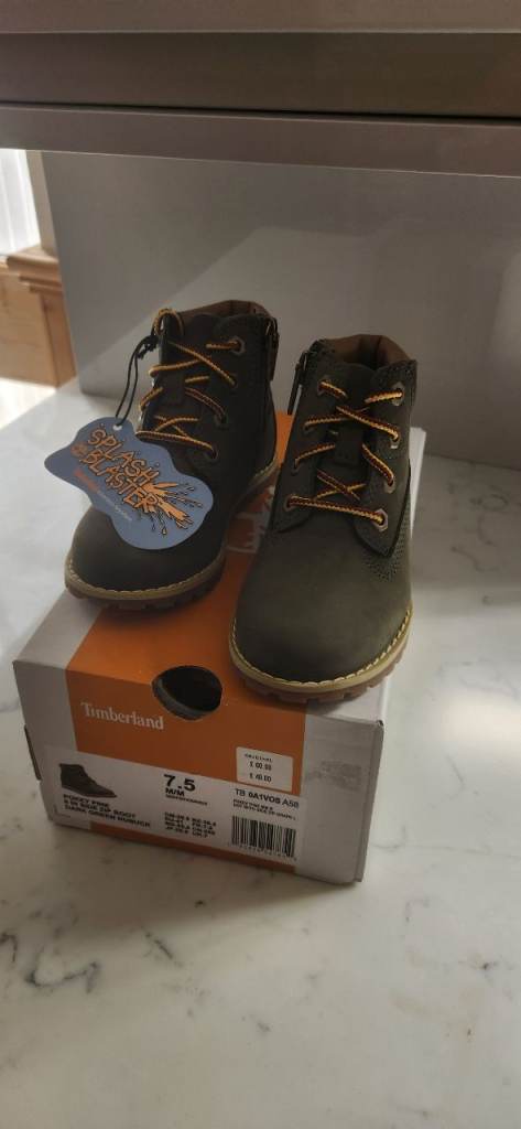 Timberland Pokey Pine Dark Green Nubuck Boots Size 7