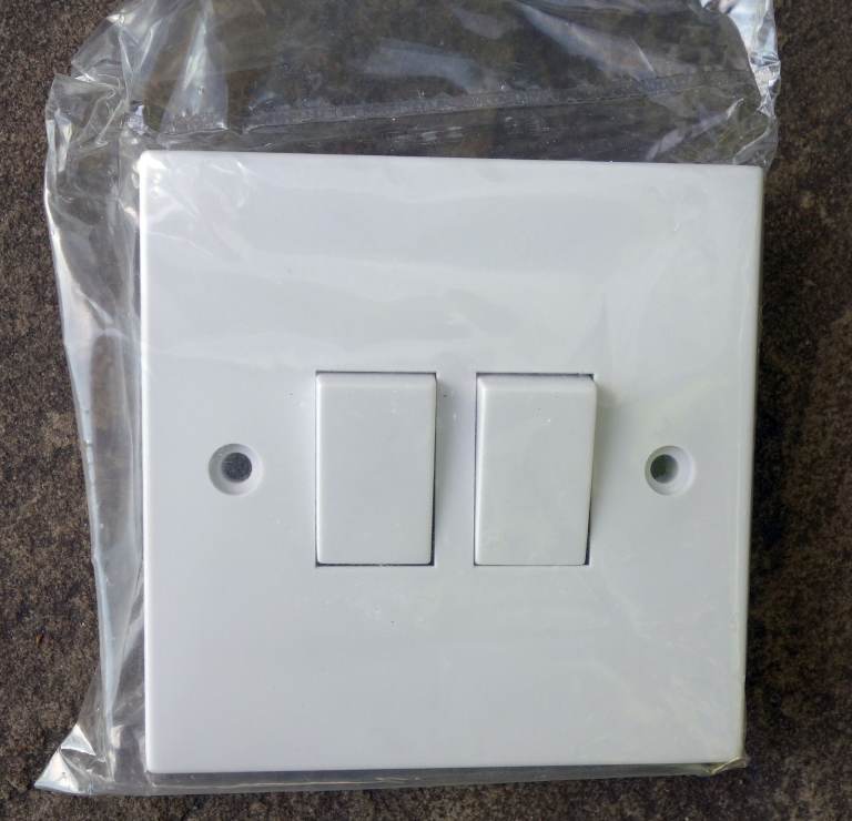 Electrical switches, back boxes & plug adaptors, stock clearance