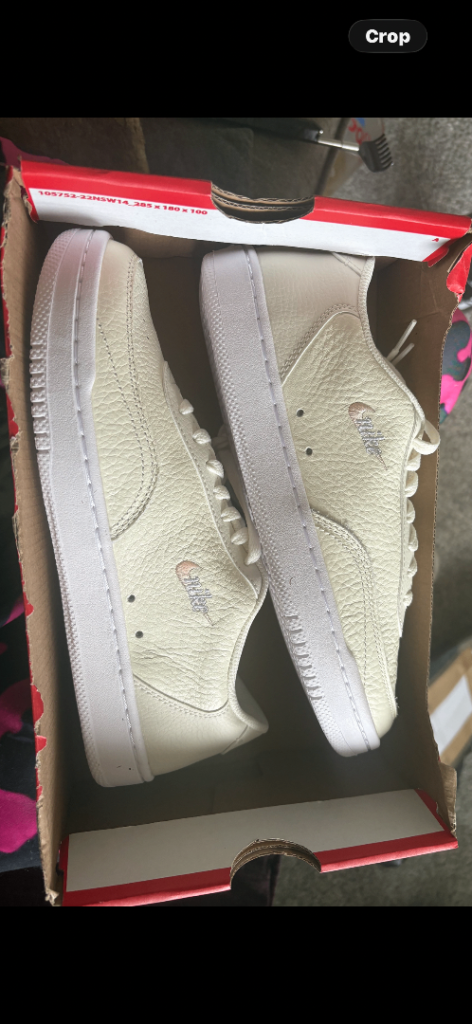 New Nike Court Vision Low Trainers - Cream, UK 5.5
