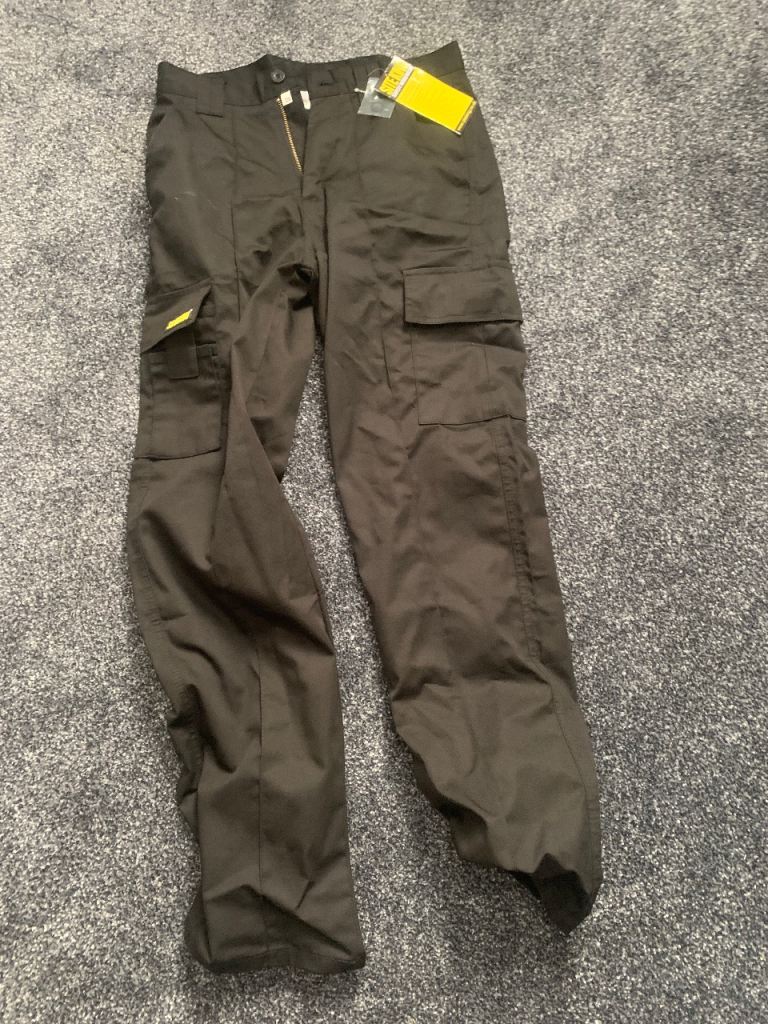 Site King Black Cargo Work Trousers – New with Tags, Size 28L