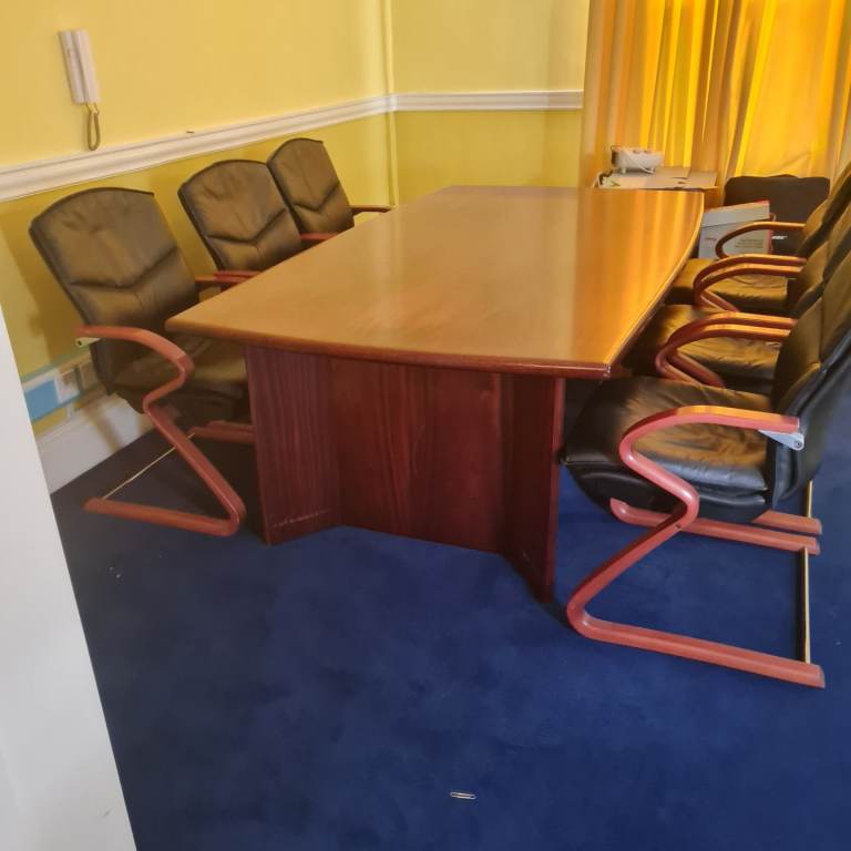 Solid wood executive board room set