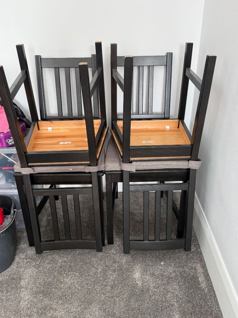 Black IKEA Table and 4 Matching Chairs | in Croydon, London | Gumtree
