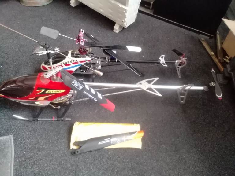 2 x RC Battery Helicopters and blades