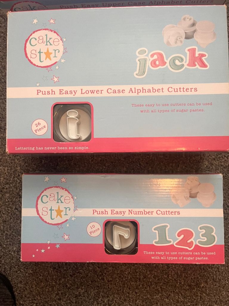 Cake push letters/numbers. £10