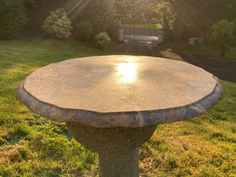 VINTAGE ROUND COFFEE MARBLE TABLE TOP ~ NO BASE/TABLE-TOP ONLY