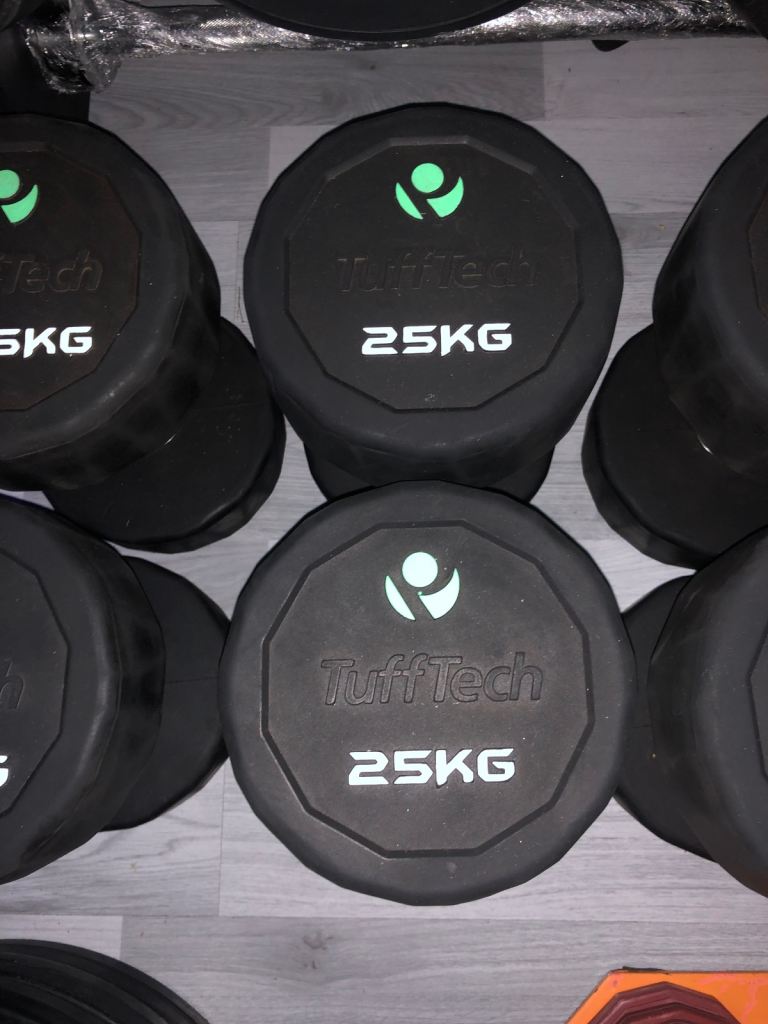 Gym weights Pair 25kg quality dumbbells 