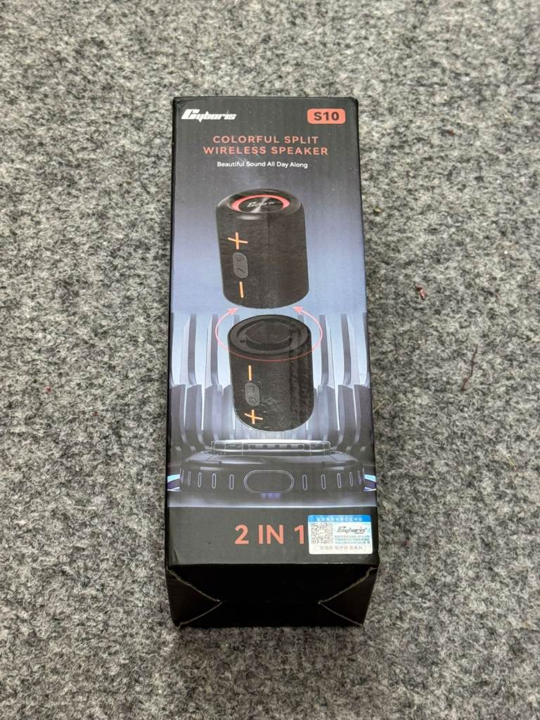Cyboris S10 Split Wireless Speaker – 2‑in‑1 Portable Bluetooth Stereo