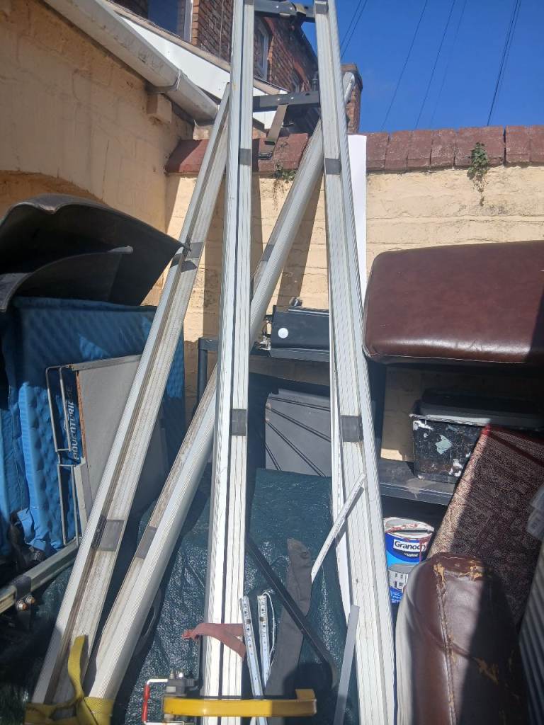 Rhimo LWB Alumnium Roof Rails/Rack complete with three Cross Beams, local delivery extra £20 