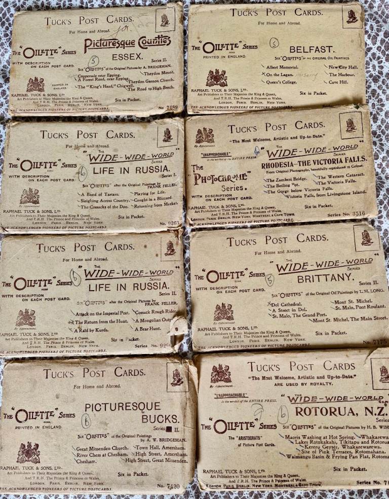 Antique/Vintage Tucks 48 post cards in original packets unwritten mostly "OILETTE series
