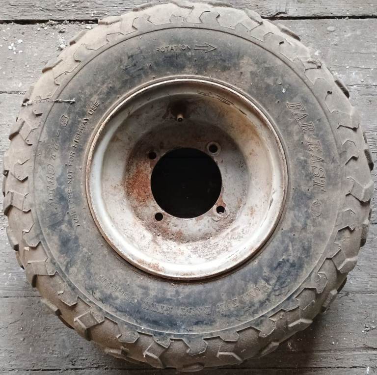 Quad tyres lexmoto vixen 125 front rim disc tyre scrap
