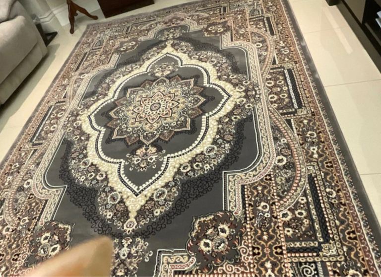 Brand new mistral isfahan thick carpet Navy rugs size 340×240cm new 