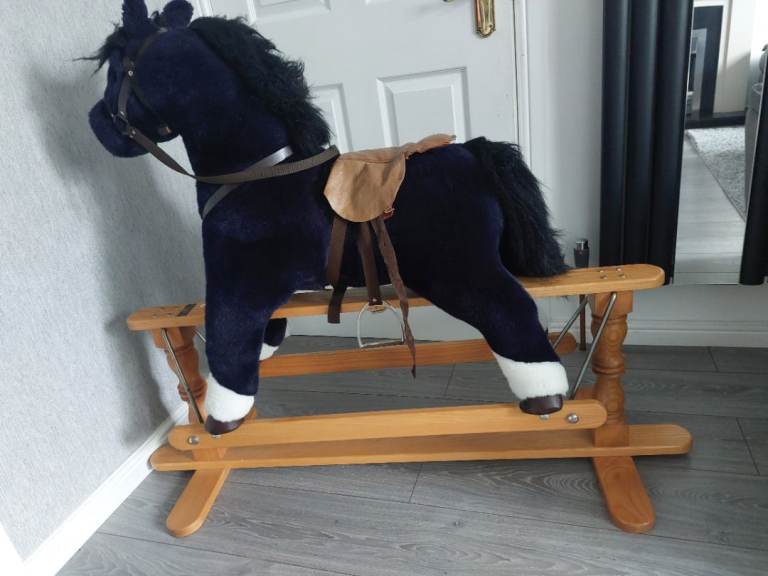 Child's Plush Rocking Horse – Good Condition
