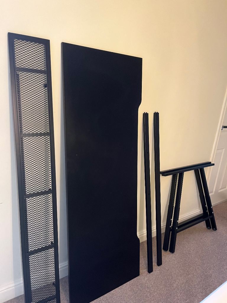 Black Ikea office or gaming desk