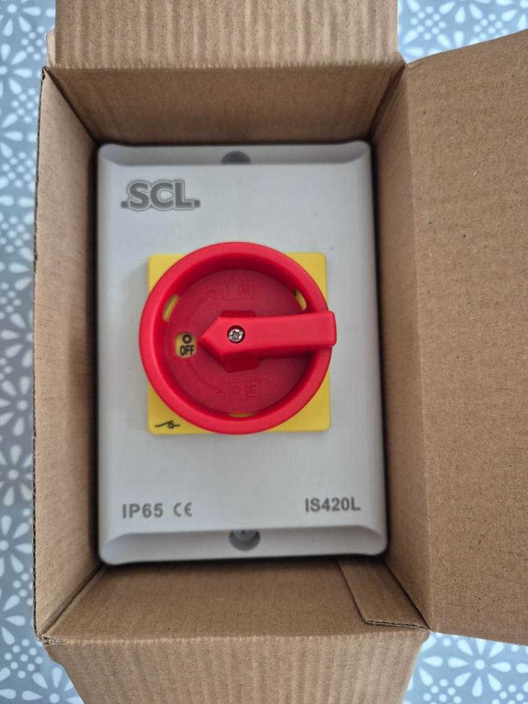 SCL 20A Rotary Isolator 4 Pole AC IP65 Large Enclosure – IS420L