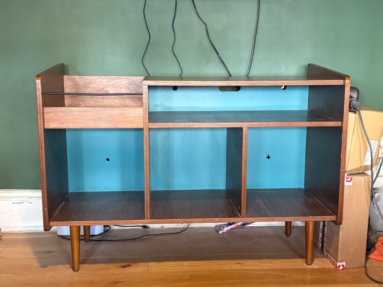 Mid century style side cabinet tv music unit