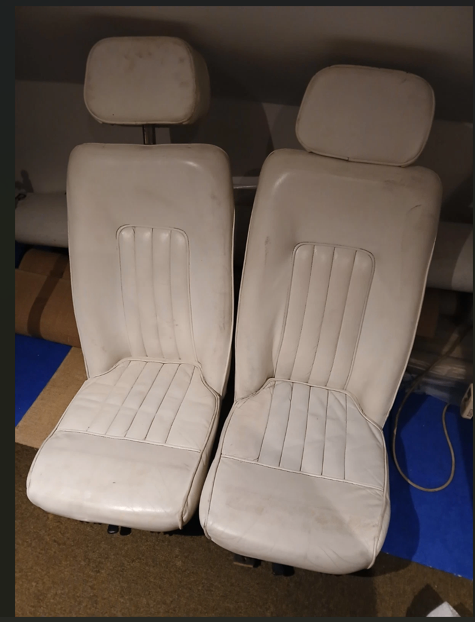 Morgan Plus 4 Pair Cream Leather Front Seats