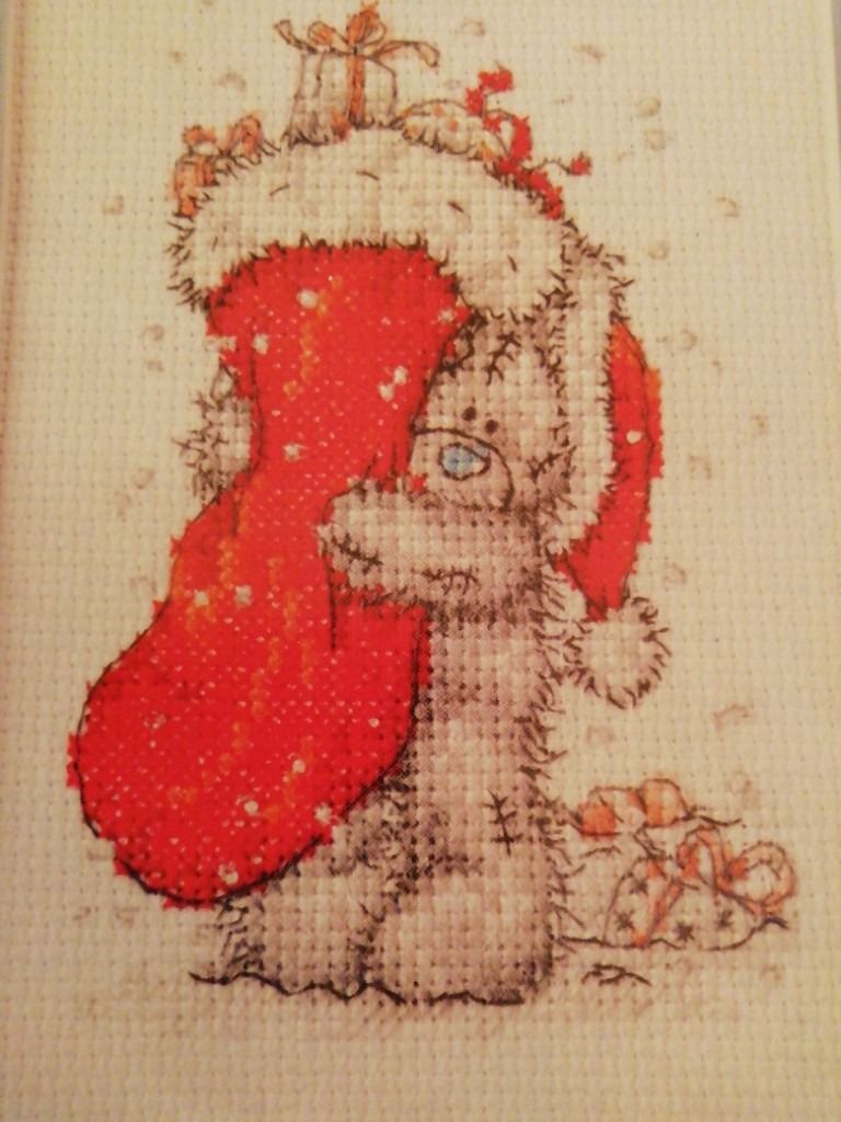 Tatty Teddy Christmas Stocking Cross Stitch Pattern
