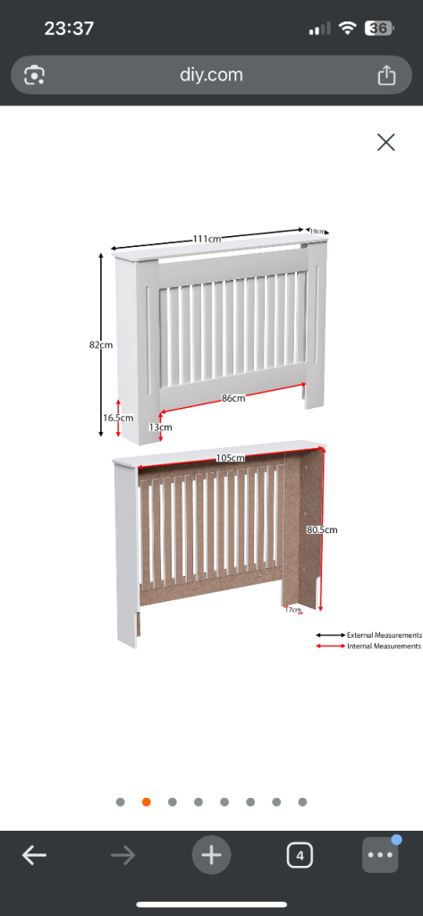 Brand new semi assembled radiator cover