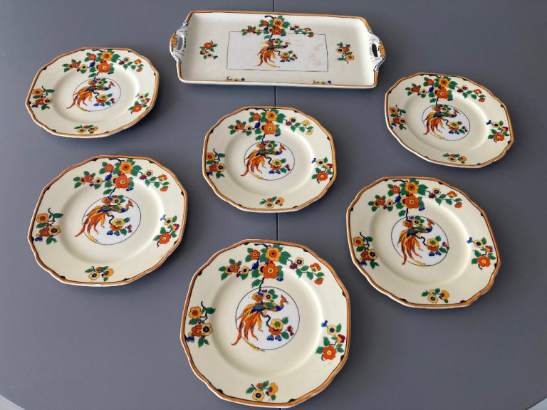 Vintage ‘W. H. Grindley & Co Sandwich Tray and Plates