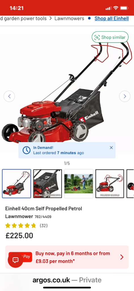 Petrol Lawn Mower Self Propelled 