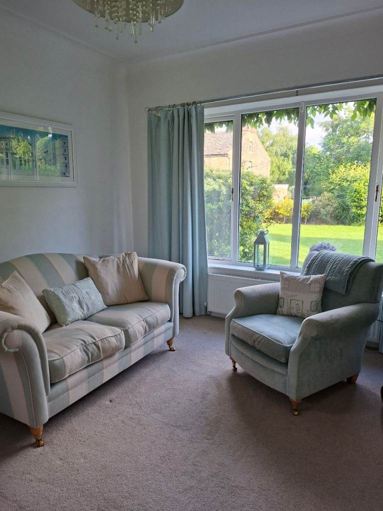 Small 2 Seater Laura Ashley Sofa and Laura Ashley Chairchair