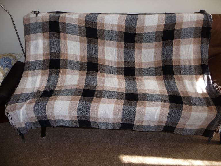 Cotton Highland Tartan Check Blanket/Bed Throw