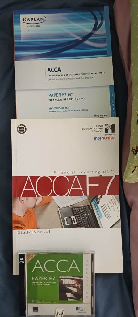 Joblot ACCA books, CD and revision cards £20.00