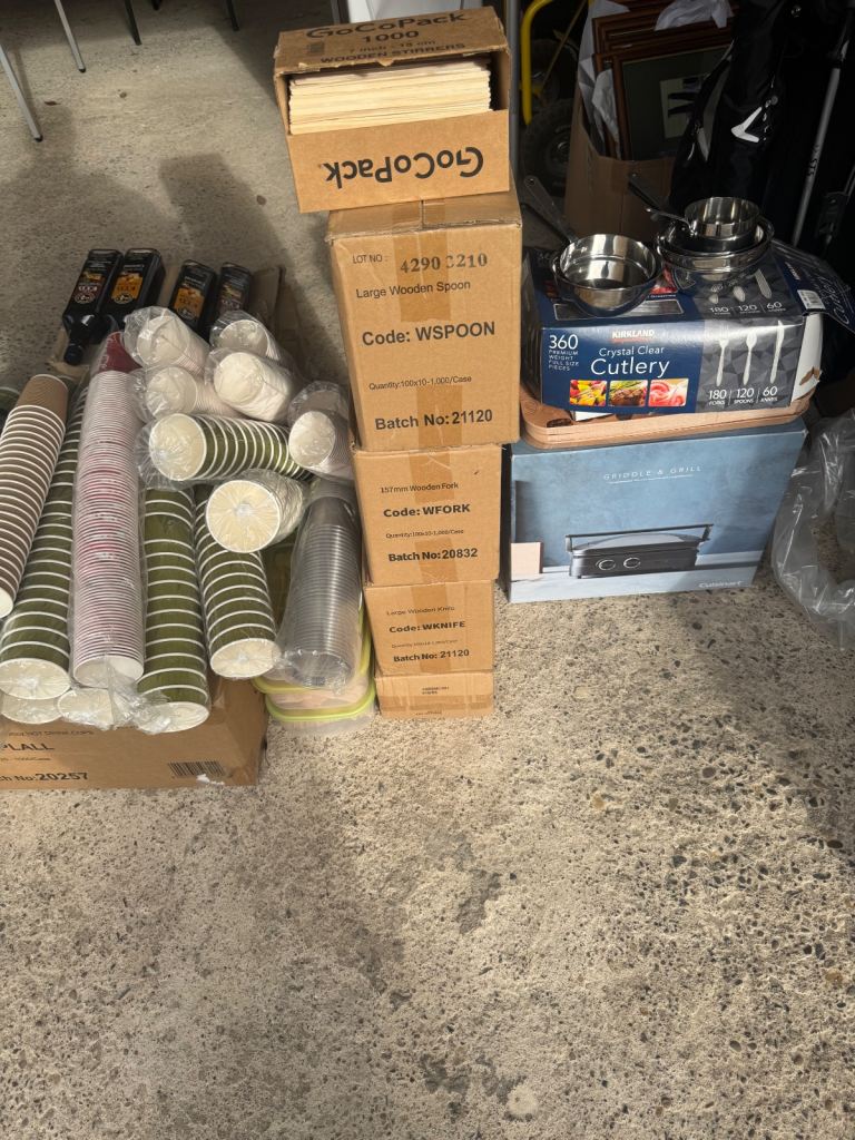 Takeaway Cutlery Boxes, Cups, Toastie Machine etc